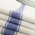 DG (UK) TEXTILES LTD – Kitchen Cloth – Blue Heringbone (2)